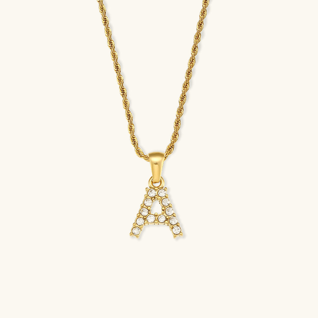 Maeve - Collar de diamantes con letras iniciales