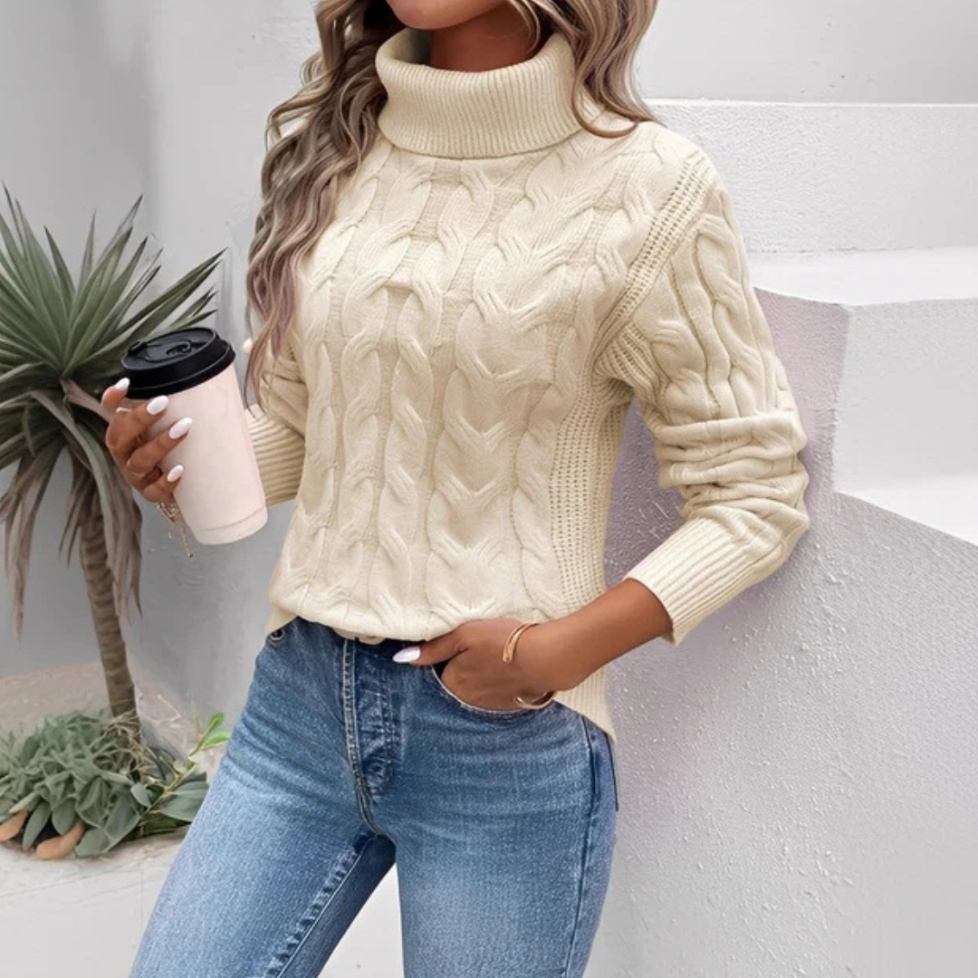 Amélie - Jersey de cuello alto cómodo