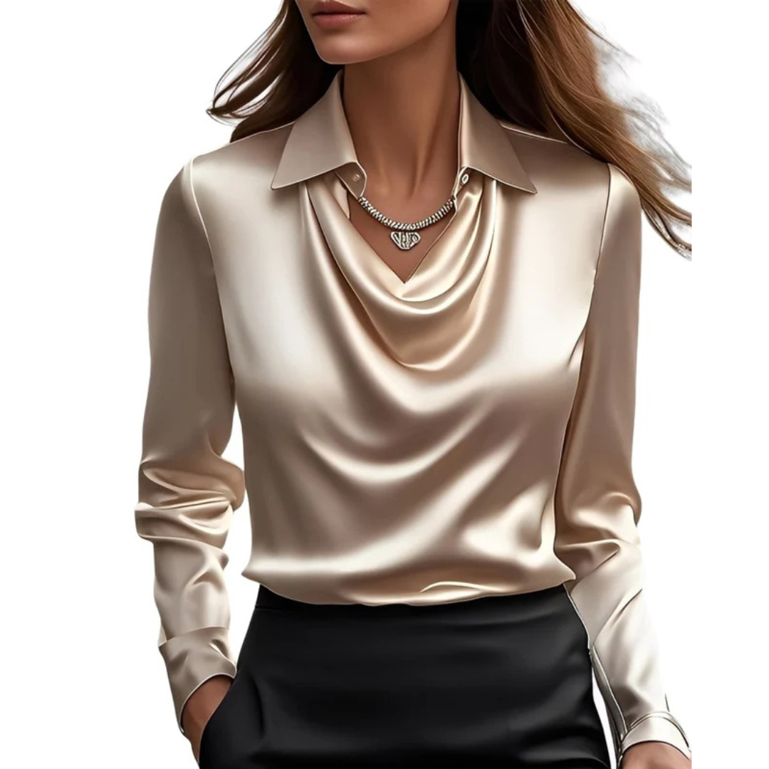 Dionne - Blusa de manga larga cómoda