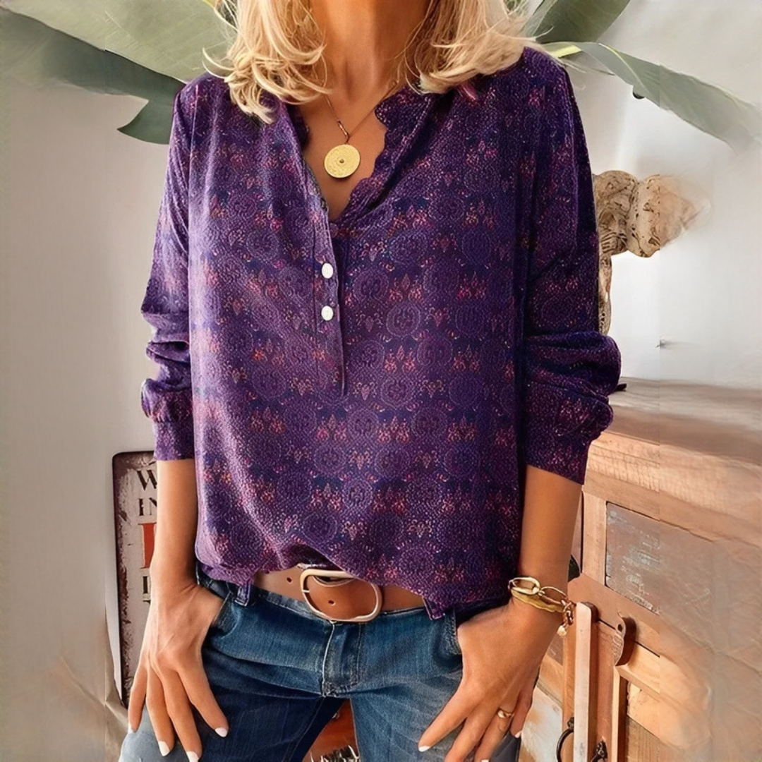 Adelinde - Blusa vintage sofisticada