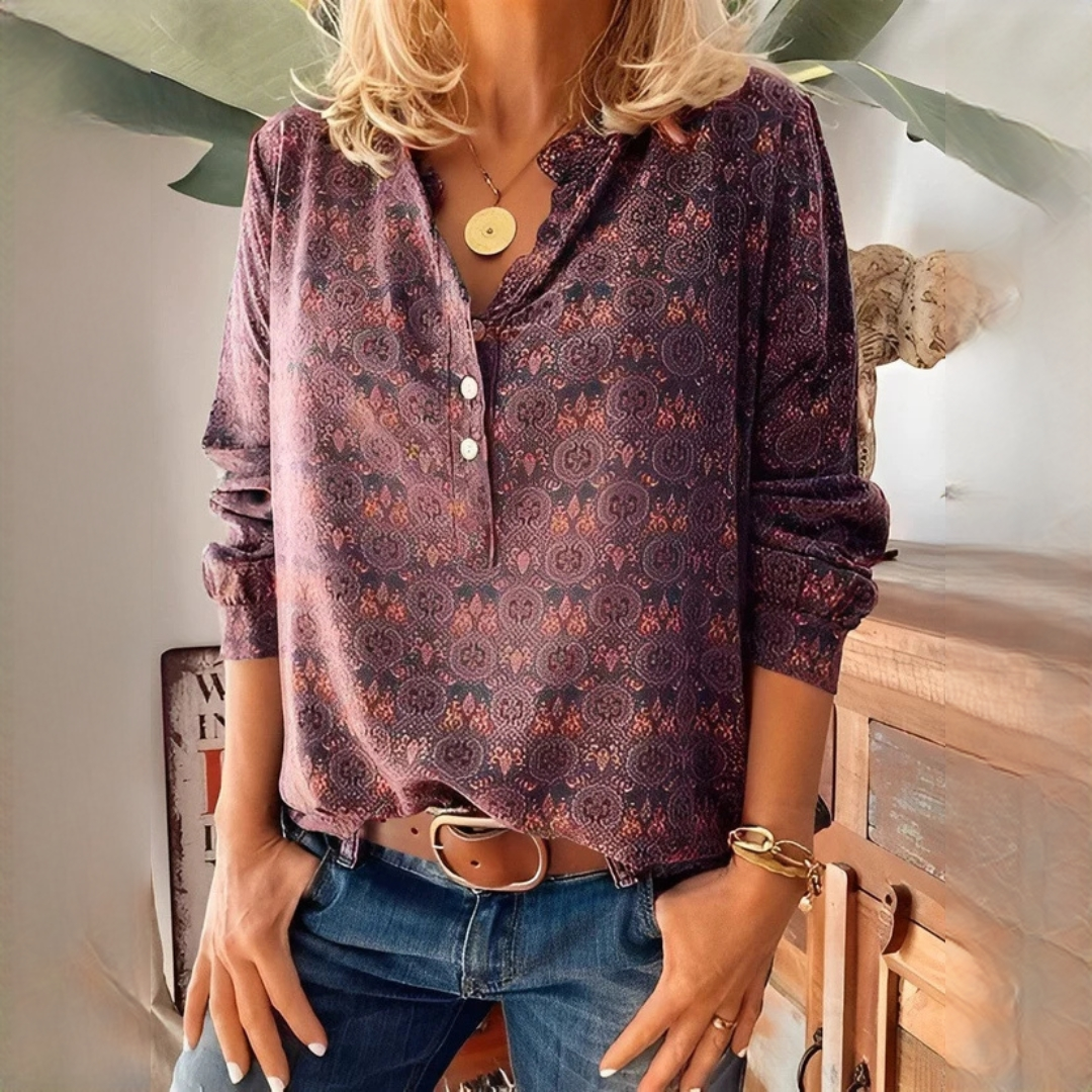 Adelinde - Blusa vintage sofisticada