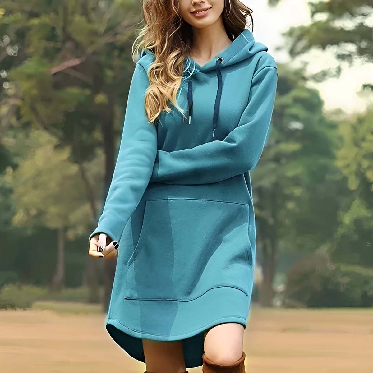 Juris - Mini vestido con estilo y capucha