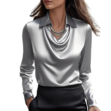 Dionne - Blusa de manga larga cómoda