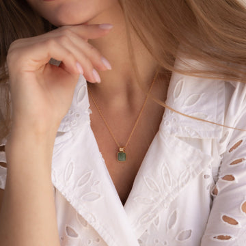 Collar de jade con colgante - Collar de jade resplandeciente