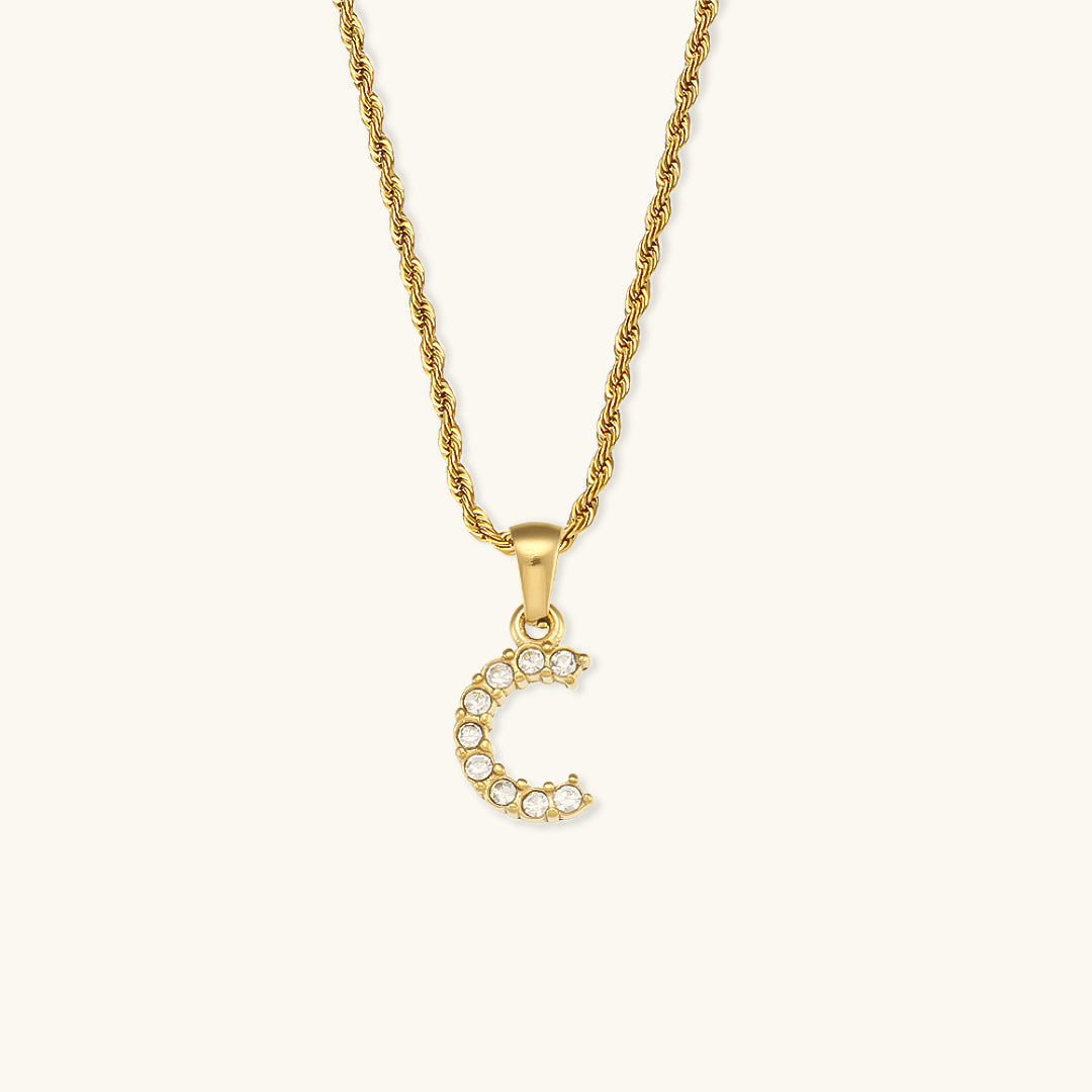 Maeve - Collar de diamantes con letras iniciales
