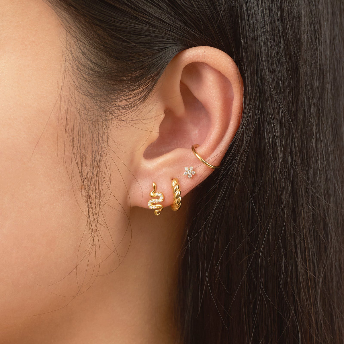 Urmi - Aretes de Serpiente CZ