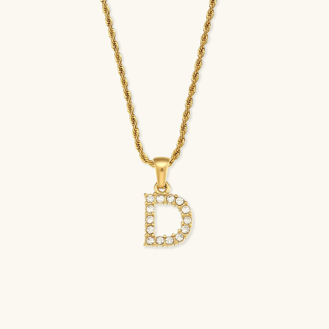 Maeve - Collar de diamantes con letras iniciales