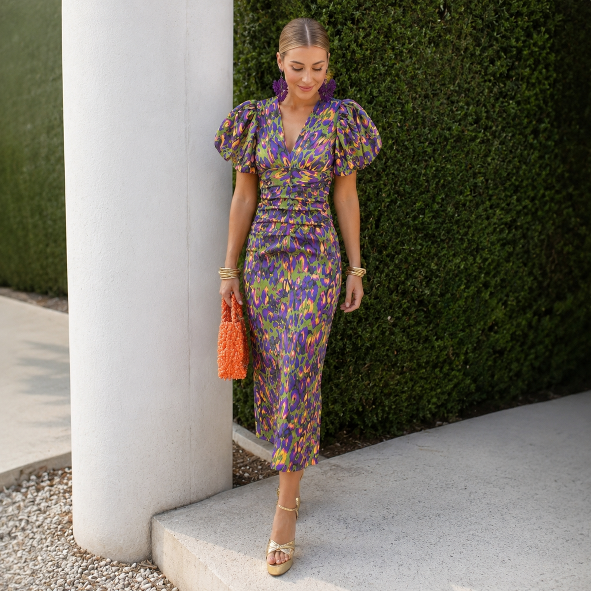 Glecy - Elegante vestido de mujer con mangas sueltos