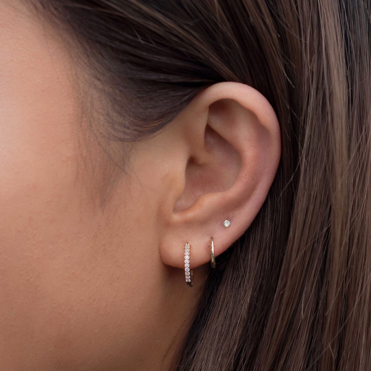 Pendientes Huggie de aro clásicos