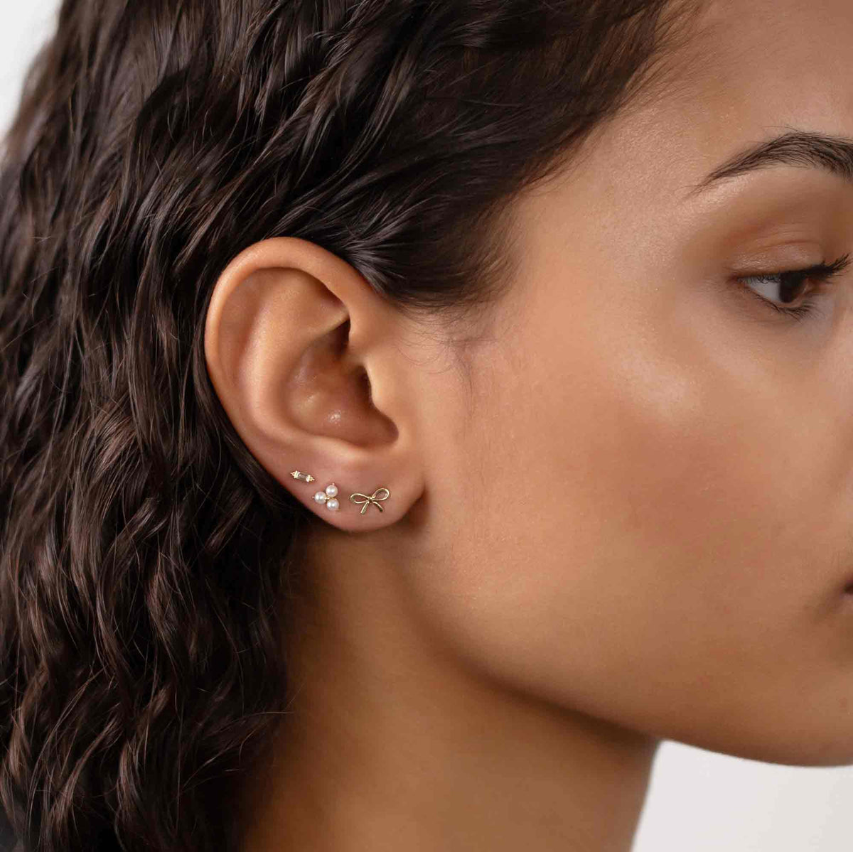 Isabella - Pendientes Trinity con perlas