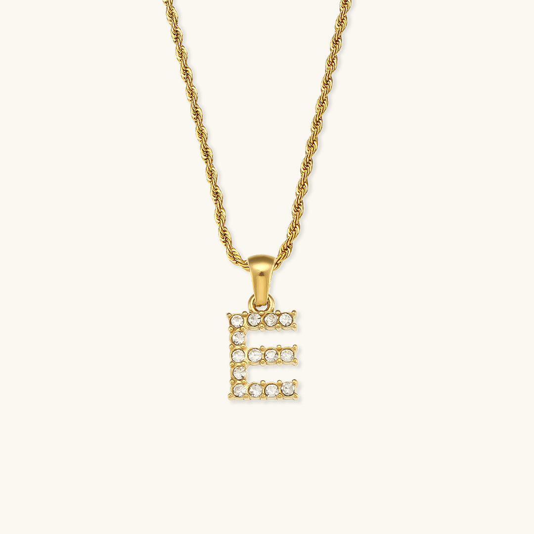 Maeve - Collar de diamantes con letras iniciales
