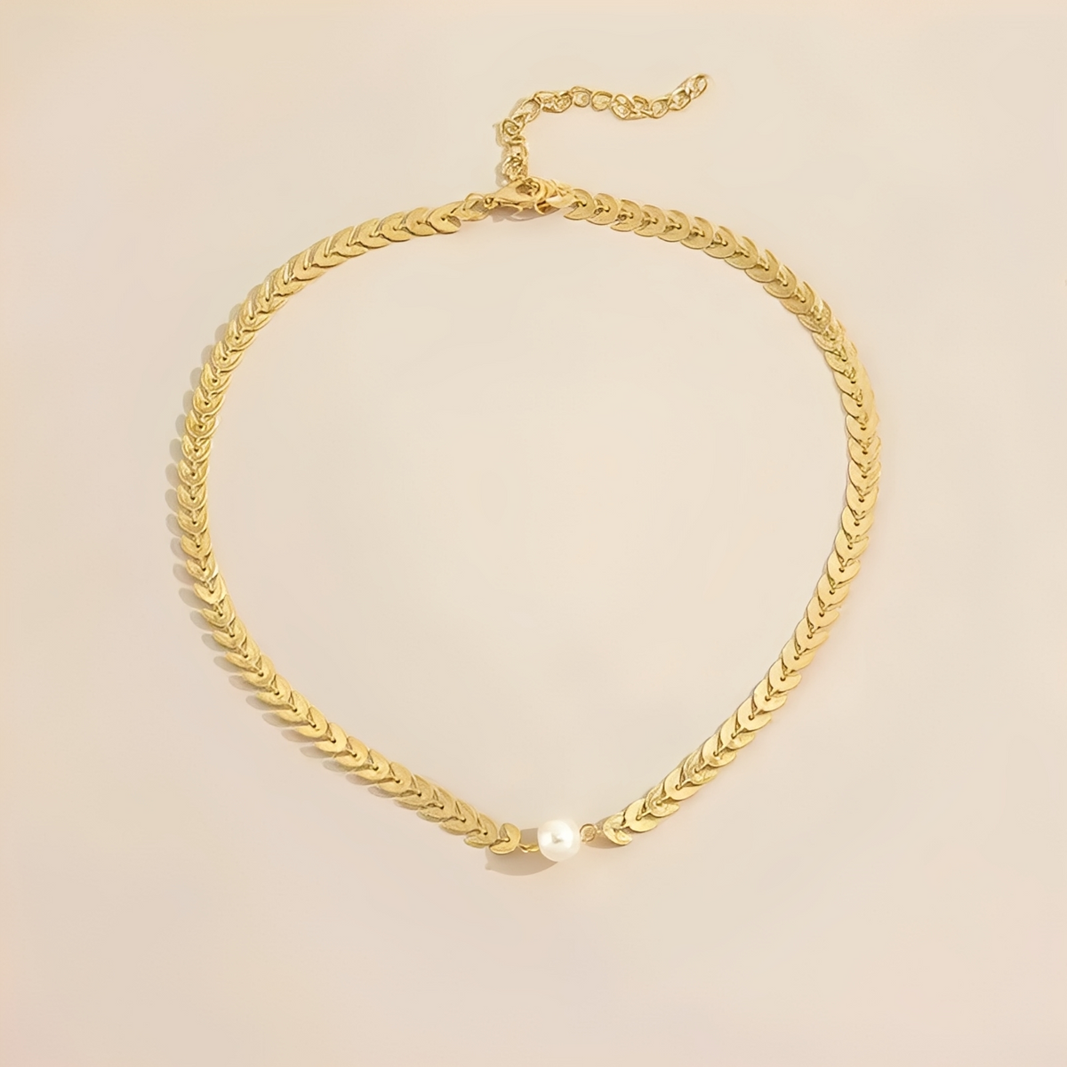 Aria – Collar Romano de Oro y Perla Chic