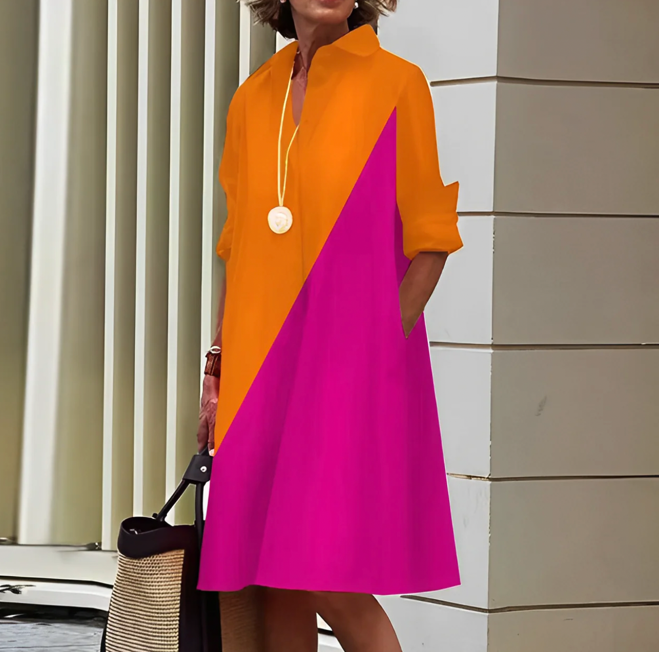 Alissa - Vestido midi para mujer, elegante y cómodo.