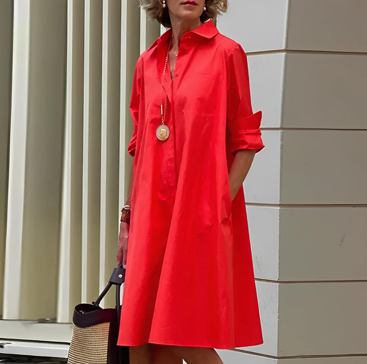 Alissa - Vestido midi para mujer, elegante y cómodo.
