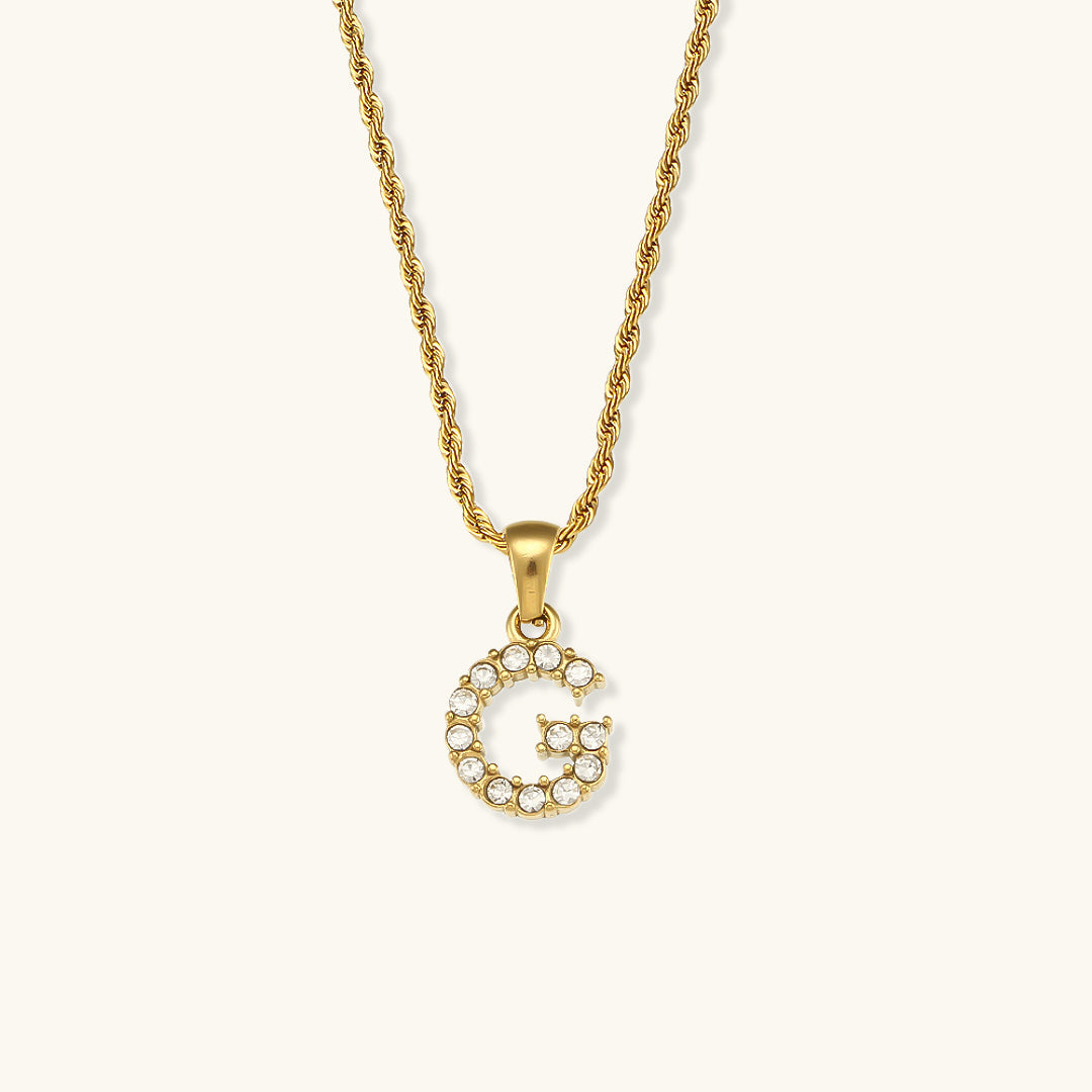 Maeve - Collar de diamantes con letras iniciales