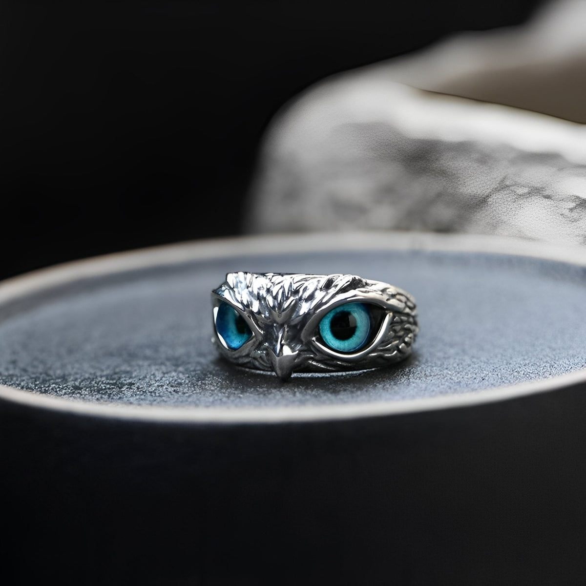 Niva – Anillo de amuleto regulable en plata y ópalo