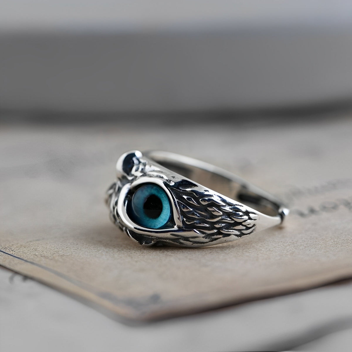 Niva – Anillo de amuleto regulable en plata y ópalo