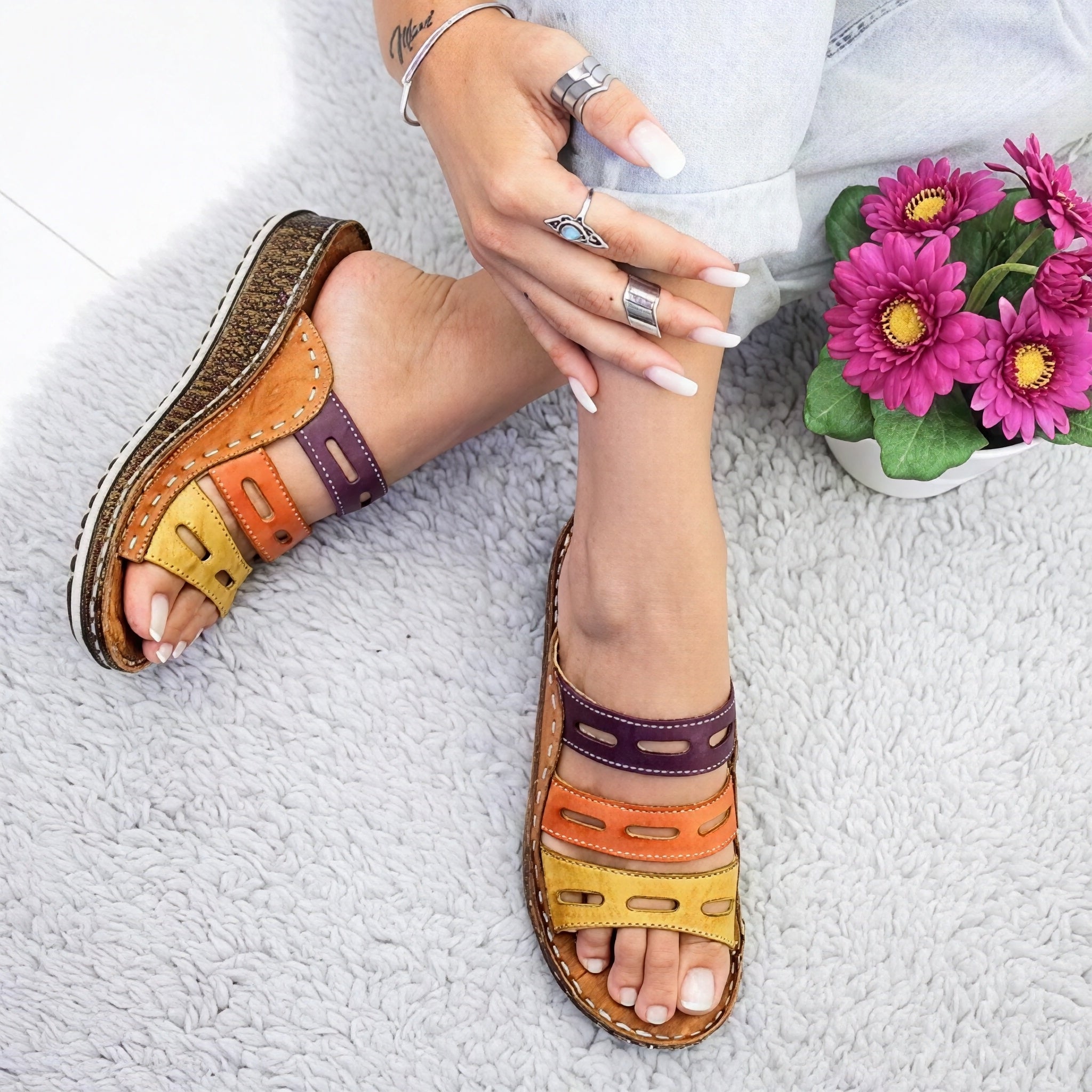 Stella - Sandalias con tacón en cuña