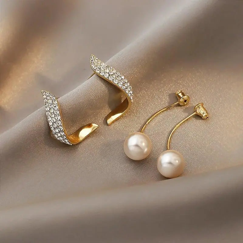 Lumine – Pendientes atractivos con perlas y elegante dorado