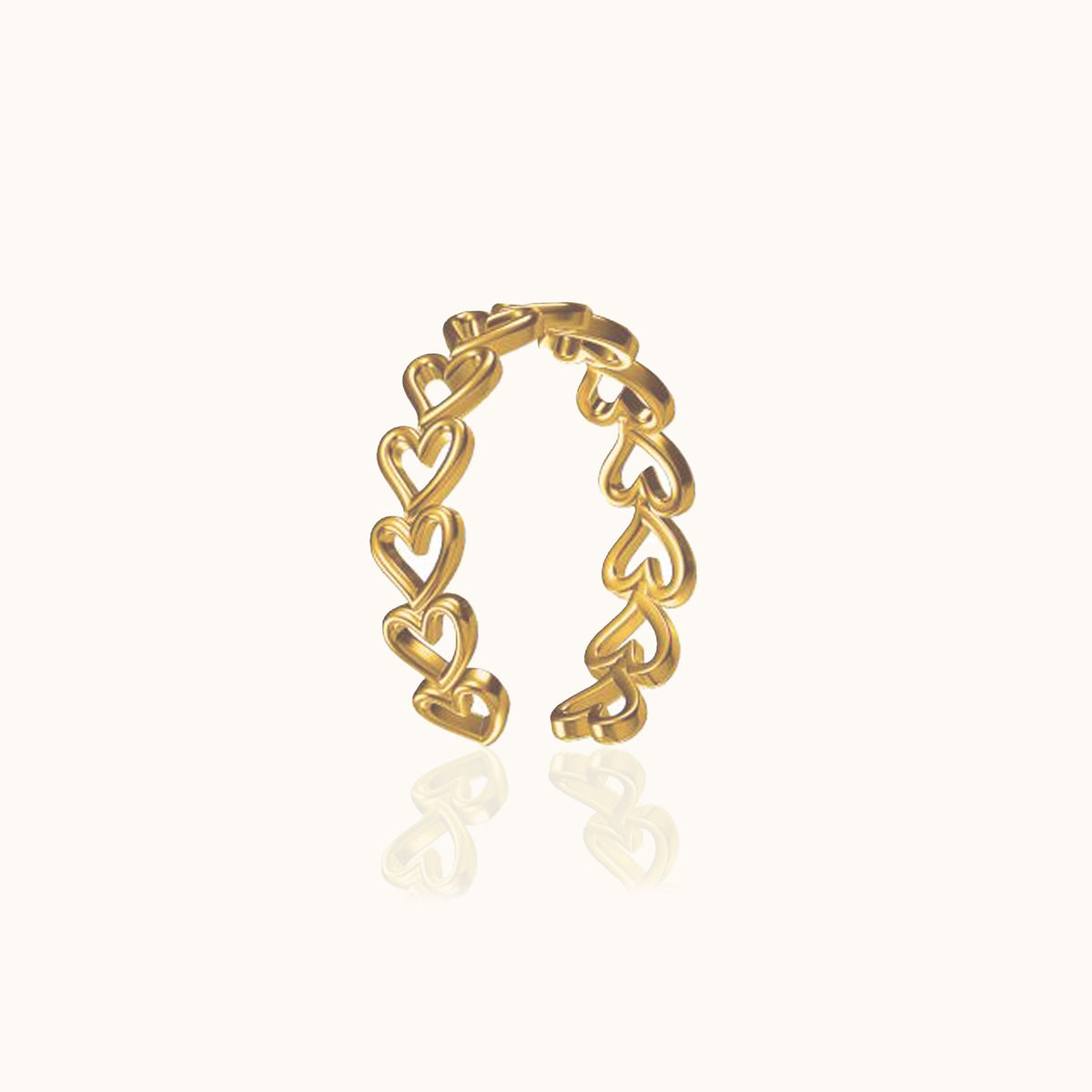 Jia - Anillo con corazón elevado