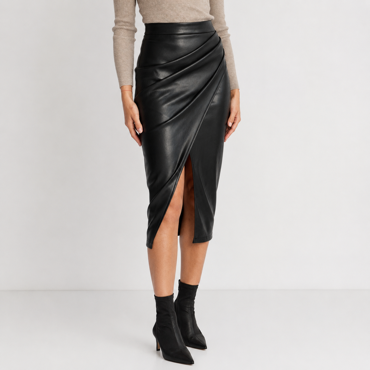 Glyza - Falda midi elegante y chic