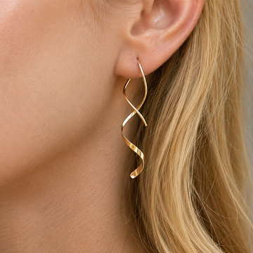 Mel – Pendientes espirales dorados