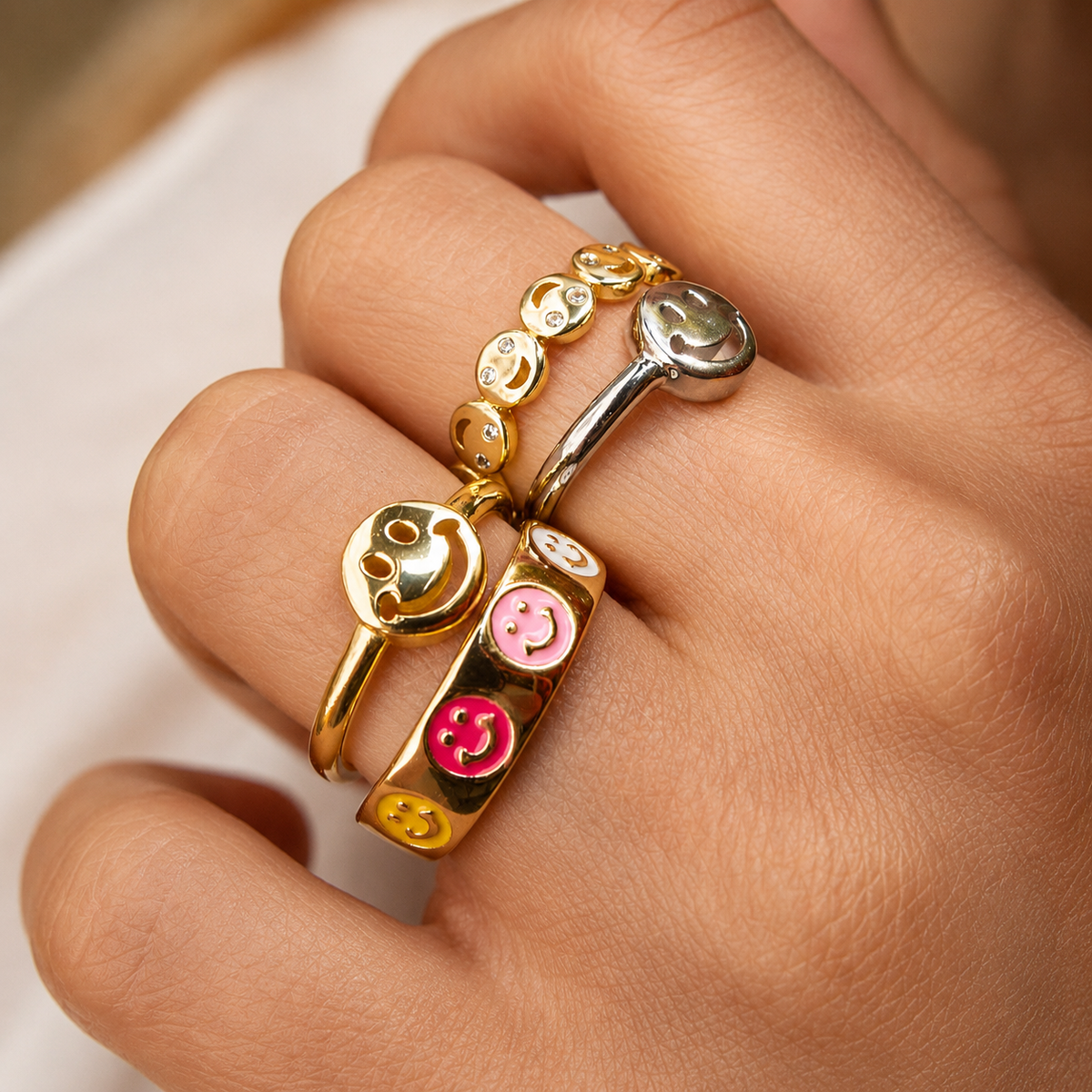 Smiley - Anillo sonriente vibrante