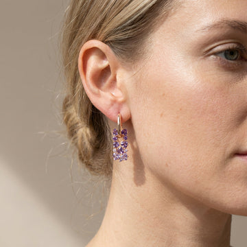Joshi – Pendientes elegantes en tono lila