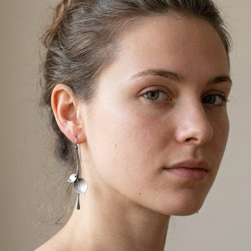 Alira – Pendientes de hoja vintage en plata