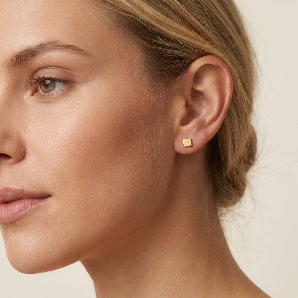 Yasuko - Pendientes cúbicos minimalistas
