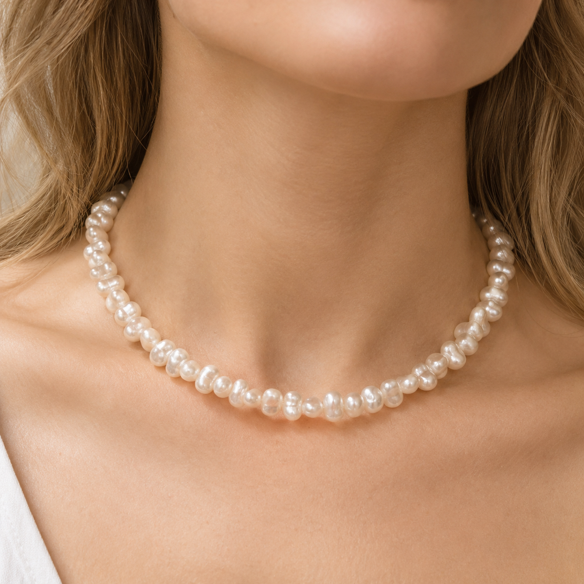 Stella - collar de perlas agrupadas