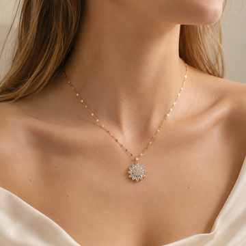 Anaya – Collar de girasoles luminosos con picos