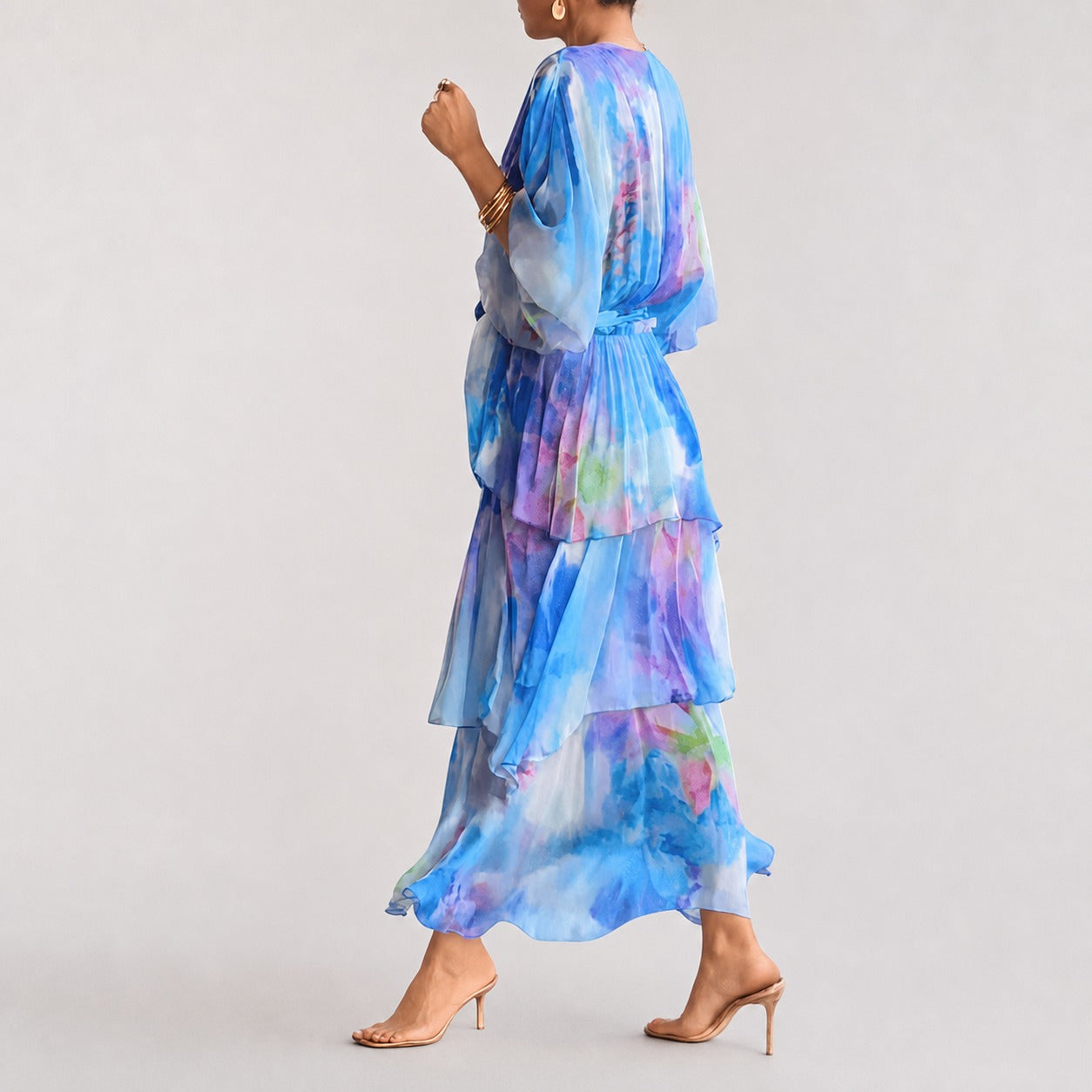 Denise - Vestido de Capas Estiloso