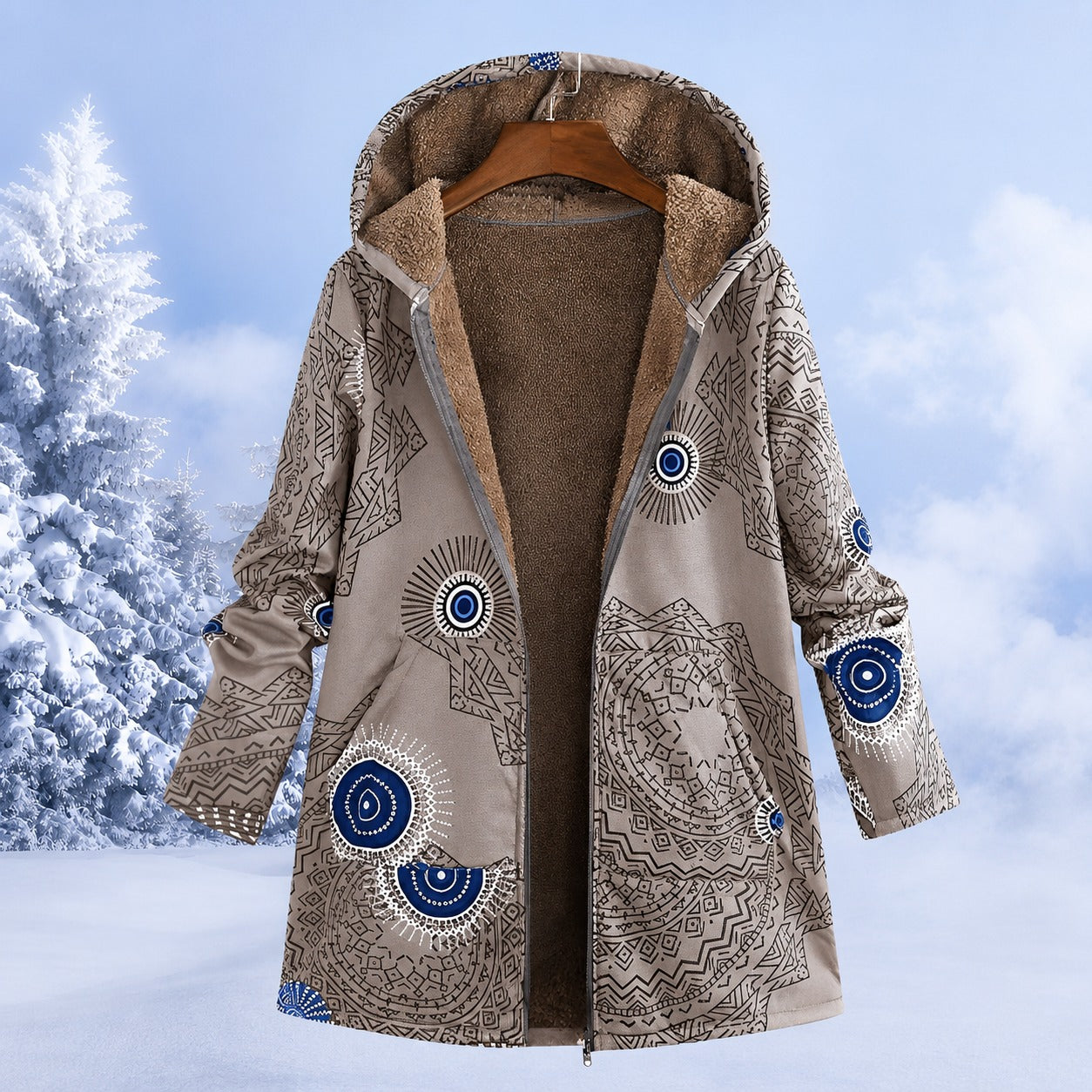 FluffCoat - Chaqueta de invierno colorida y elegante