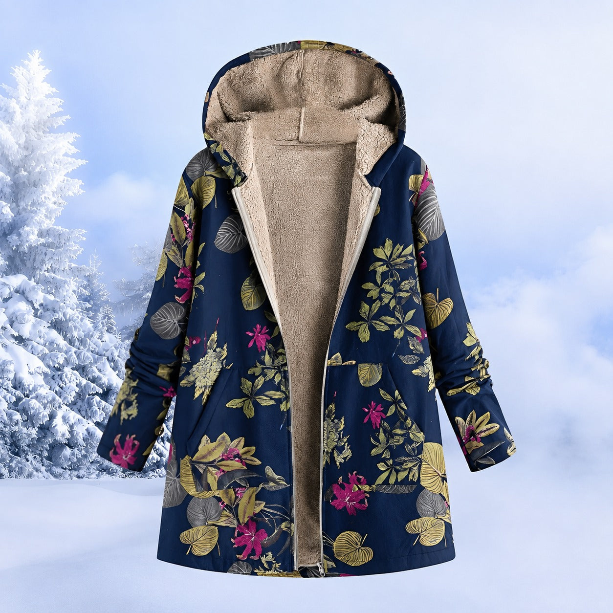 FluffCoat - Chaqueta de invierno colorida y elegante
