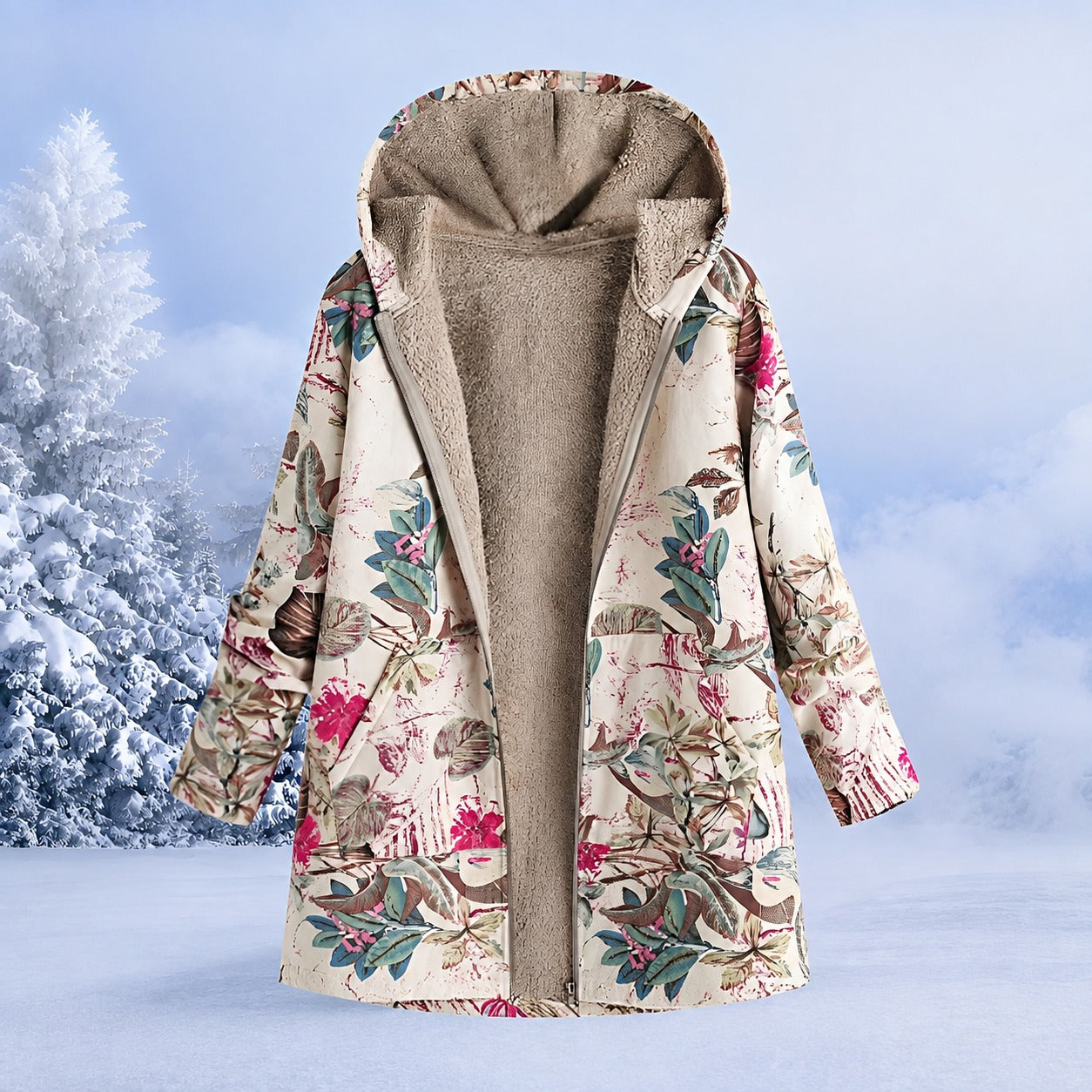 FluffCoat - Chaqueta de invierno colorida y elegante