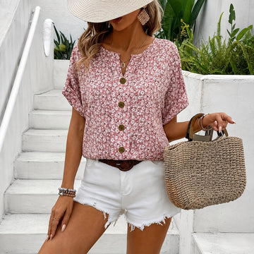 Lina - Top veraniego con estampado floral y toque femenino