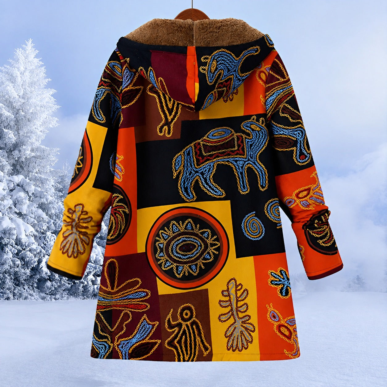 FluffCoat - Chaqueta de invierno colorida y elegante