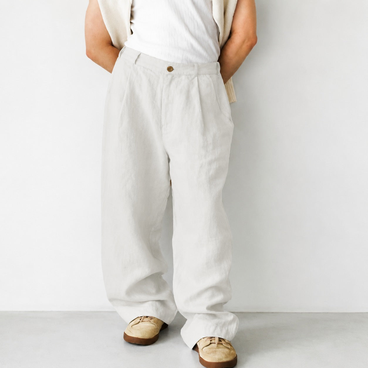 Hashim - Pantalones Sueltos y Cómodos con Pliegues