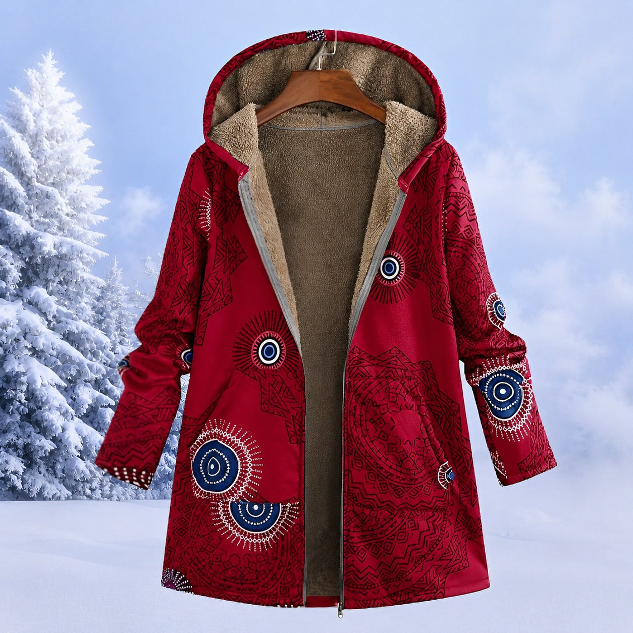 FluffCoat - Chaqueta de invierno colorida y elegante