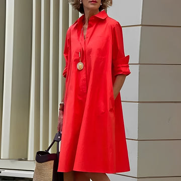 Alissa - Vestido midi suelto y cómodo para mujeres