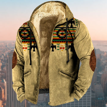 Laszlo - Chaqueta con capucha con diseño tribal para hombres