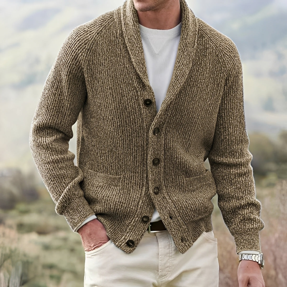 Winton - Cárdigan clásico para hombres