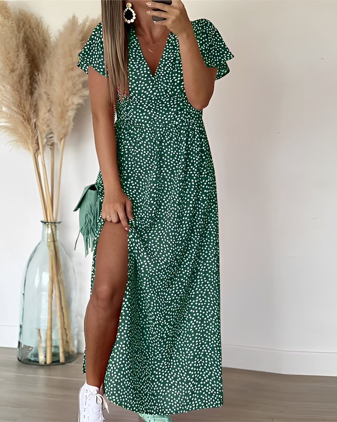 Kathleen - Vestido Maxi Casual con Abertura