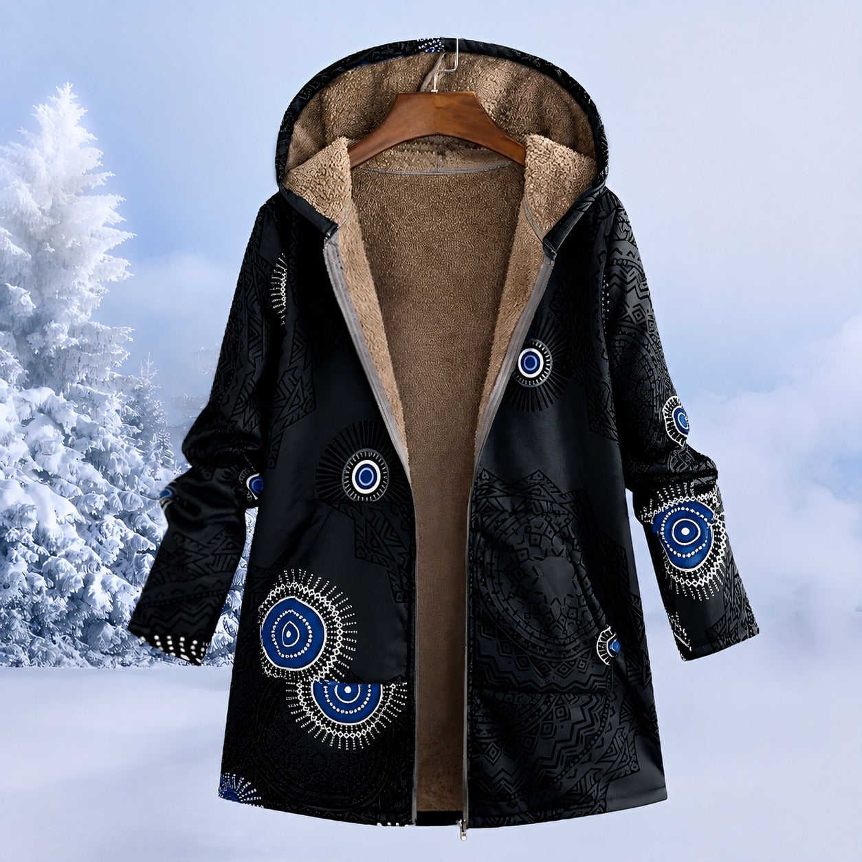 FluffCoat - Chaqueta de invierno colorida y elegante
