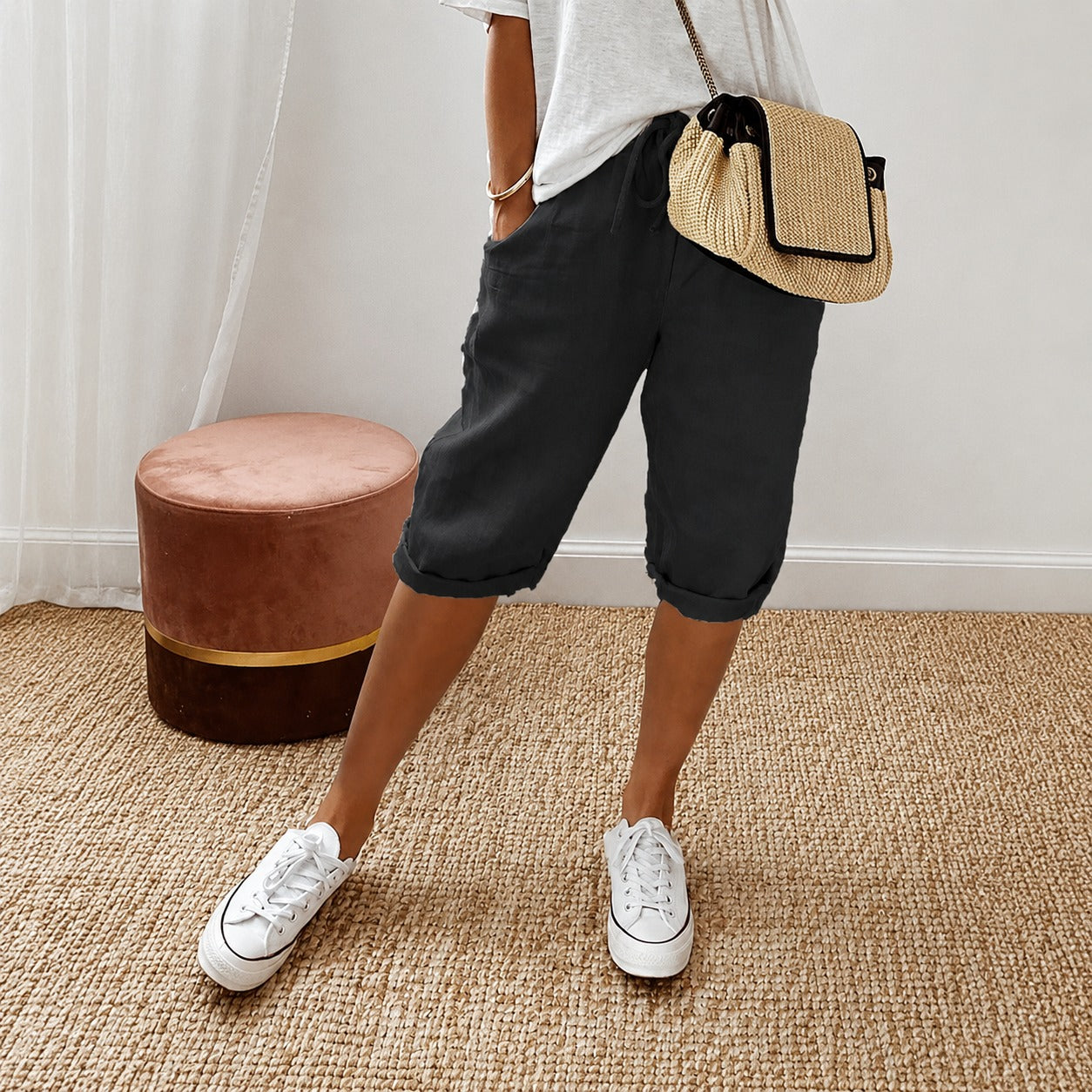 Ella - Shorts casuales con propiedades de absorción de humedad