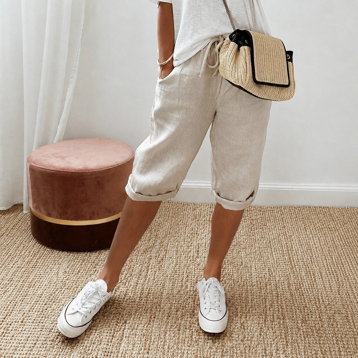 Ella - Shorts casuales con propiedades de absorción de humedad