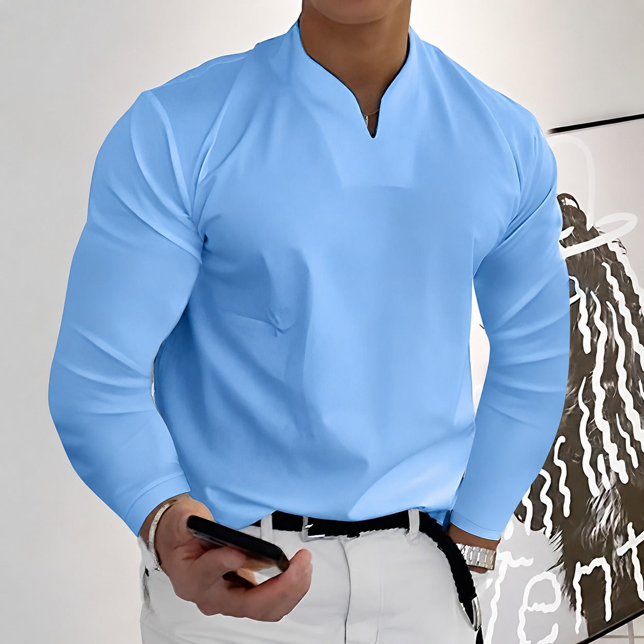 Corentin - Camisa elegante de manga larga para hombres