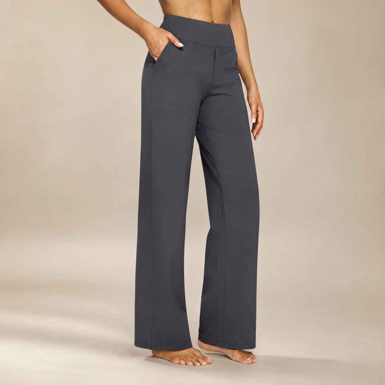 Roseanna - Pantalones elásticos de cintura alta elegantes