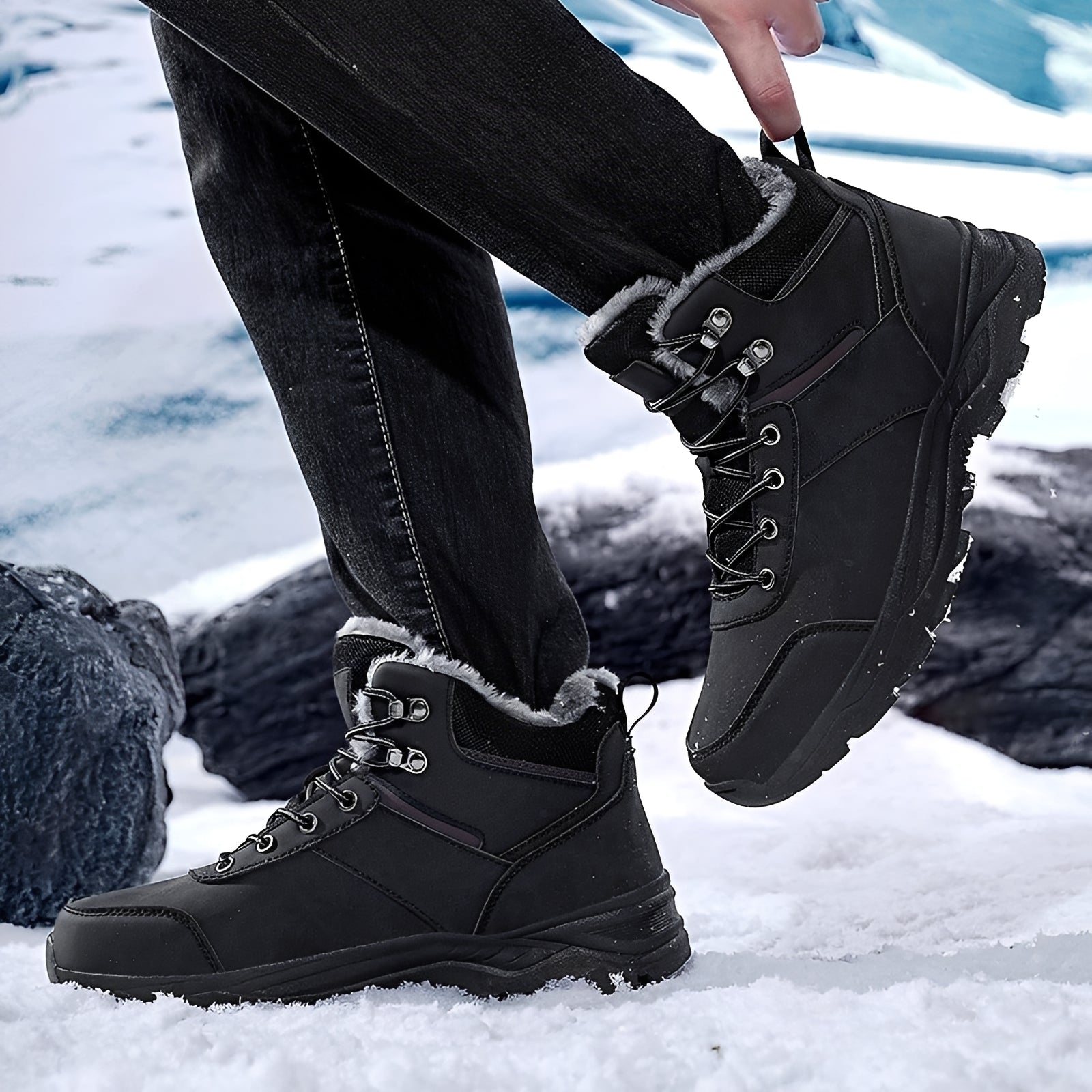 Franklin - Botas de invierno para hombres, cálidas para exteriores